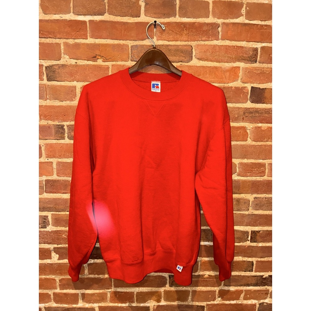 Russell Athletic Red Blank‎ Sweatshirt USA Made L XL